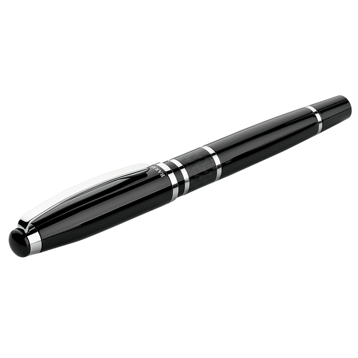 Brass Rollerball Pen with Carbon Fibre Trim