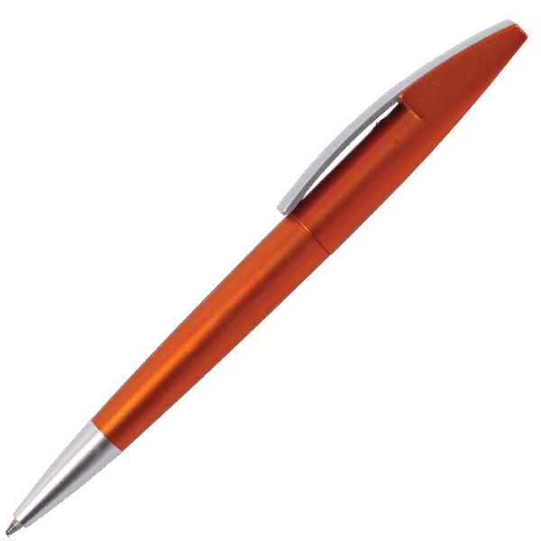 Silver Square Clip Ballpoint Pen