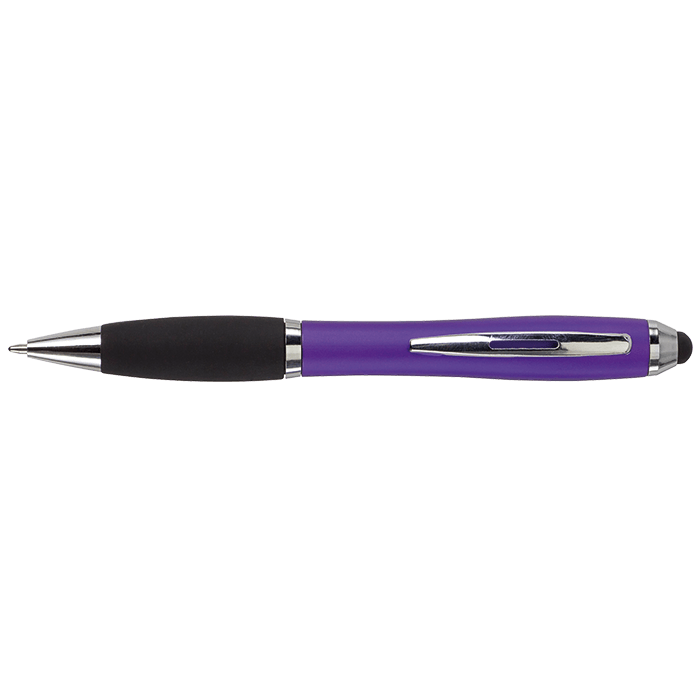 Ballpoint with Rubber Grip and Stylus