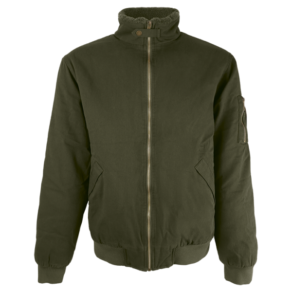 Cotton Bomber Sherpa-lined Jacket Mens